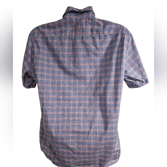 Hugo Boss Large Lightweight Short Sleeve Plaid Button Up Shirt - Picture 2 of 7